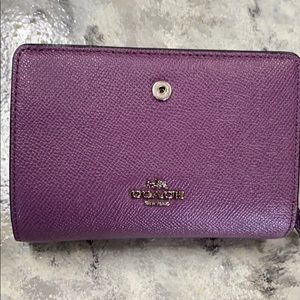 Coach small purple wallet
